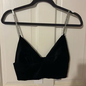 Velvet crop top